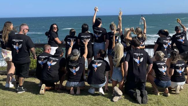 Memorial t-shirts made to celebrate Lianah’s 22nd birthday last month with friends and family. Photo: Wayne Power
