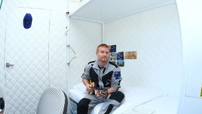 Josh’s ‘bed’ for the next few nights in his The Martian-inspired HAB