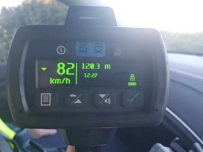 Police clock a motorist doing 82km/h in a 40 zone in Chelsea.