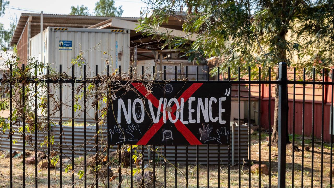 A sign outside the community shop in Wadeye NT.