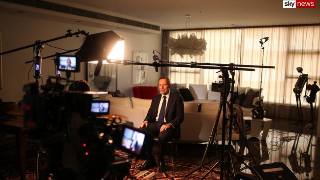 Former Prime Minister Tony Abbott is interviewed for Sky News documentary MH370 The Untold Story. Picture: Supplied