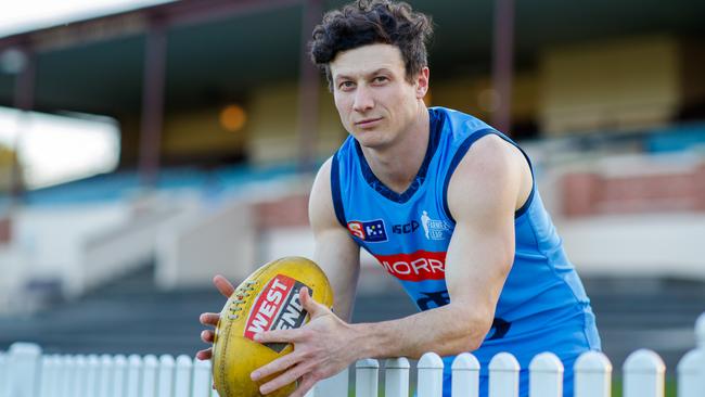 Sturt’s James Mathews at Unley Oval this week. Picture: Matt Turner