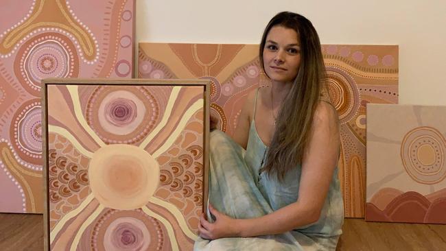 Artist Kyralee Shields said she was proud that her designs would reach a global audience. Picture: Contributed