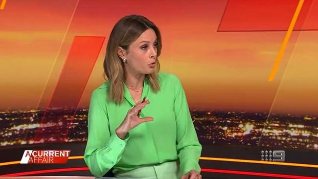 Ally Langdon said the debate needs to be ‘respectful’. Picture: Channel 9