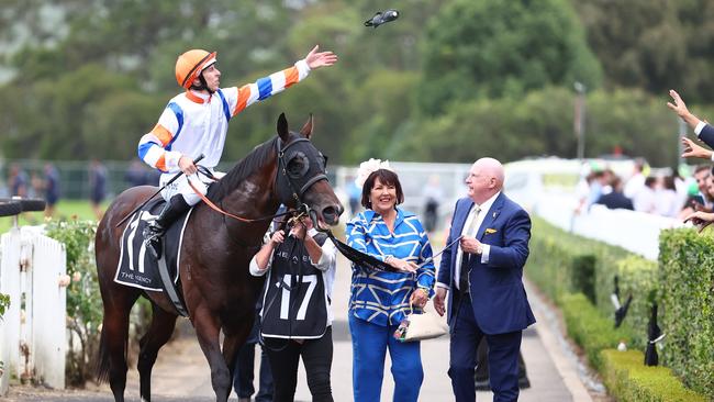 Damian Lane returns to scale after winning the George Ryder Stakes Picture: Jeremy Ng/Getty Images