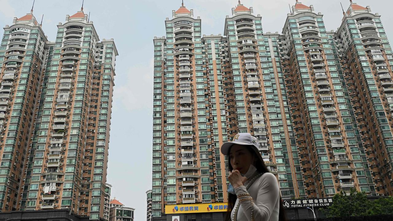 A housing complex by Chinese property developer Evergrande in Guangzhou, China's southern Guangdong province. Picture: Noel Celis/AFP