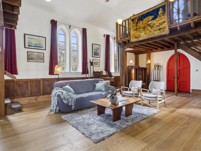 The old Bagdad Chapel at 2 Chauncy Vale Rd, converted into a residential property, has been put on the market. Picture: Supplied/Clancy Brandall