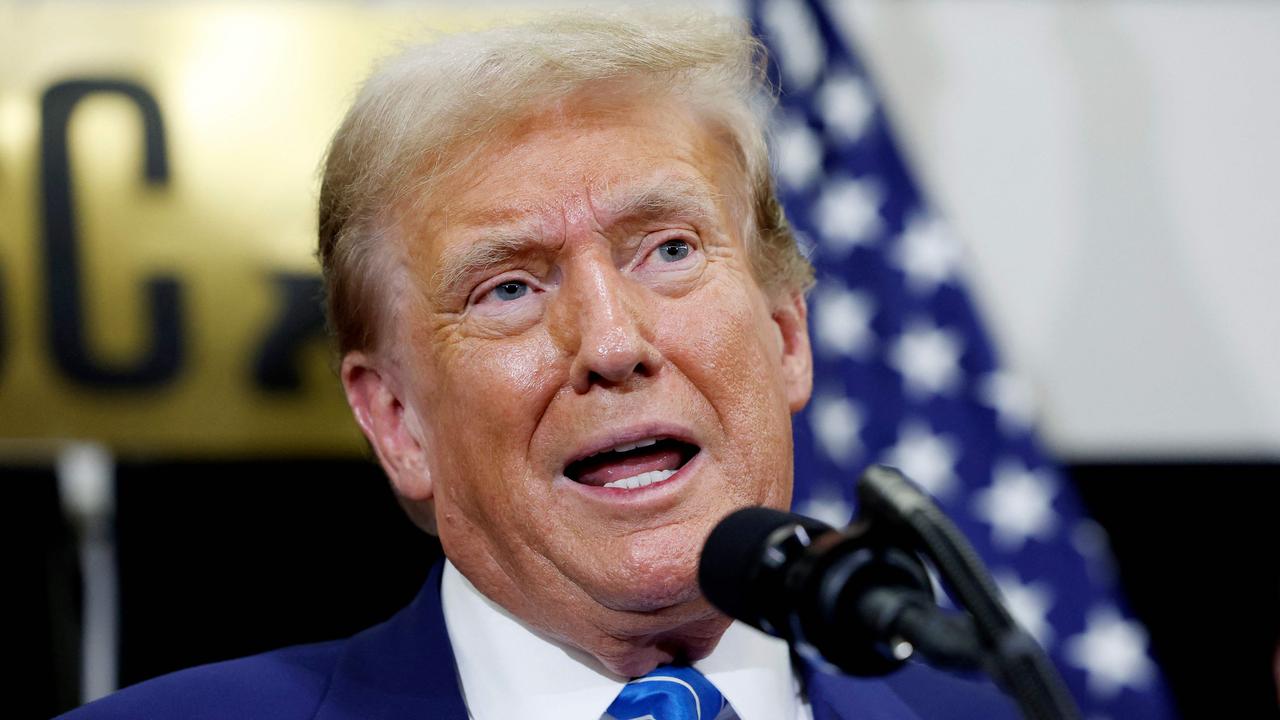 Donald Trump speaks at the press at the National Republican Senatorial Committee building in Washington. Picture: AFP