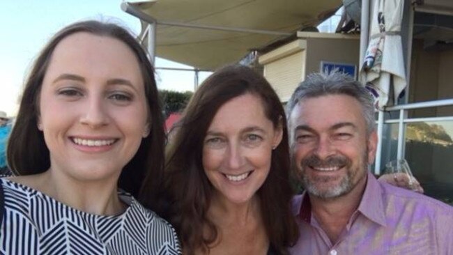 Karen Ristevski with her daughter Sarah (left) and husband Borce. Picture: Supplied