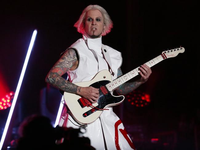 John 5 on guitar for Motley Crue in Brisbane. Picture: Stephen Archer