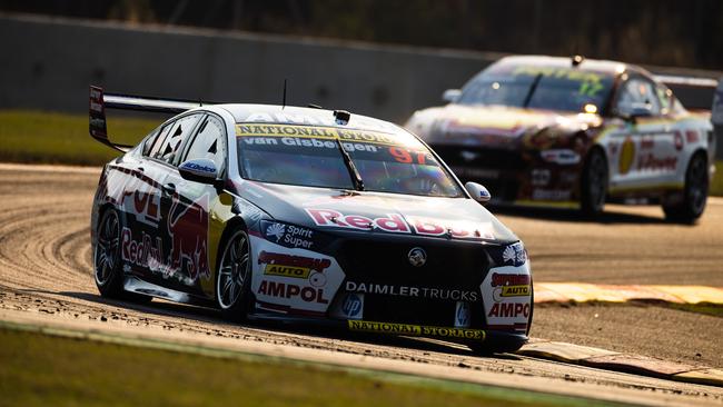 Shane van Gisbergen has taken out Race 3 of the Darwin Triple Crown — which is part of the Supercars Championship — at Hidden Valley Raceway on Sunday. Picture: Daniel Kalisz/Getty Images