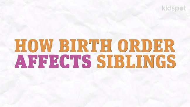 How birth order affects siblings