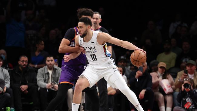 Ben Simmons continues to struggle since returning to the court this season for the Brooklyn Nets. (Photo by Al Bello)
