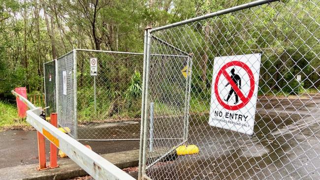 The security measures that have been put in place at the former Tewantin TAFE site. Picture: Patrick Woods