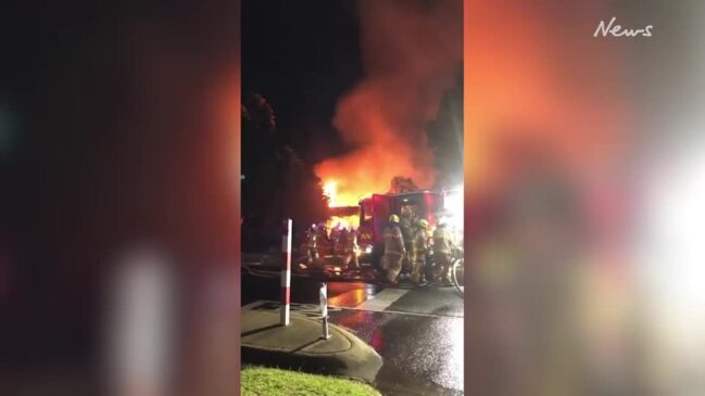 Devastating footage of Carnegie house fire