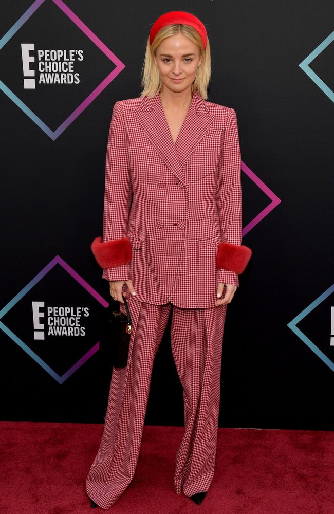 It’s 25 and sunny in LA today, but Nadia Fairfax opted for fur cuffs. Picture: Getty