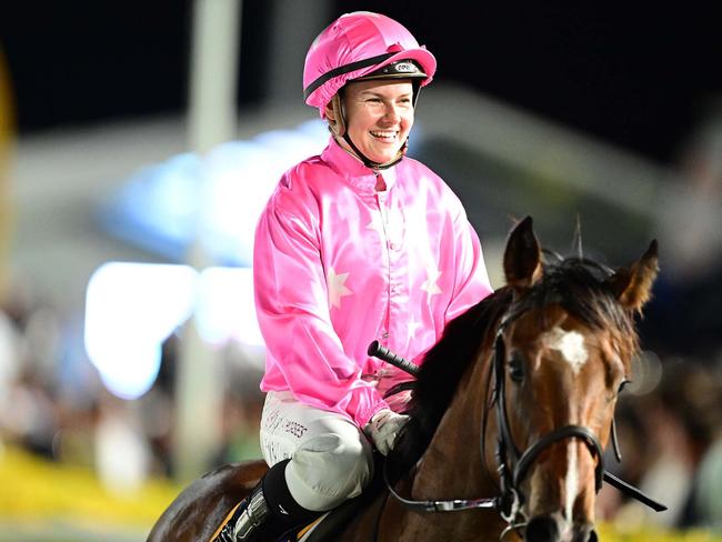 Vein Girl wins The Debut for trainers Chris and Corey Munce and jockey Cejay Graham. Picture: Grant Peters - Trackside Photography