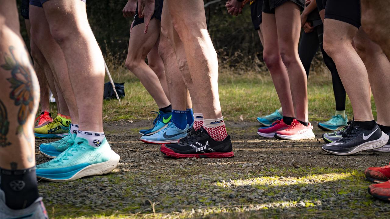 <p>Competitors in the open men and women event at th Tasmanian State Cross Country Championships, Domain Athletics Centre, July, 2021. Picture: MATHEW FARRELL</p>