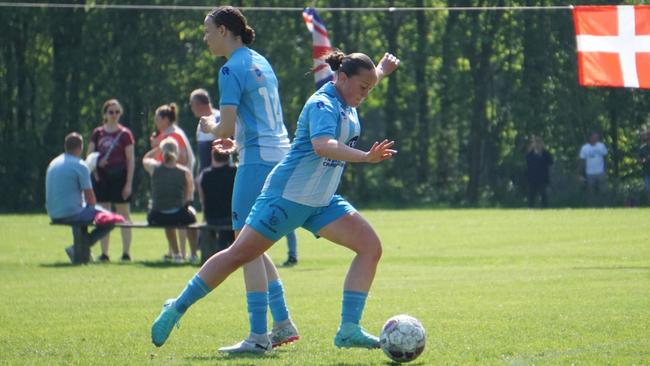 Danielle Warburton playing in the Netherlands recently. Picture: Supplied