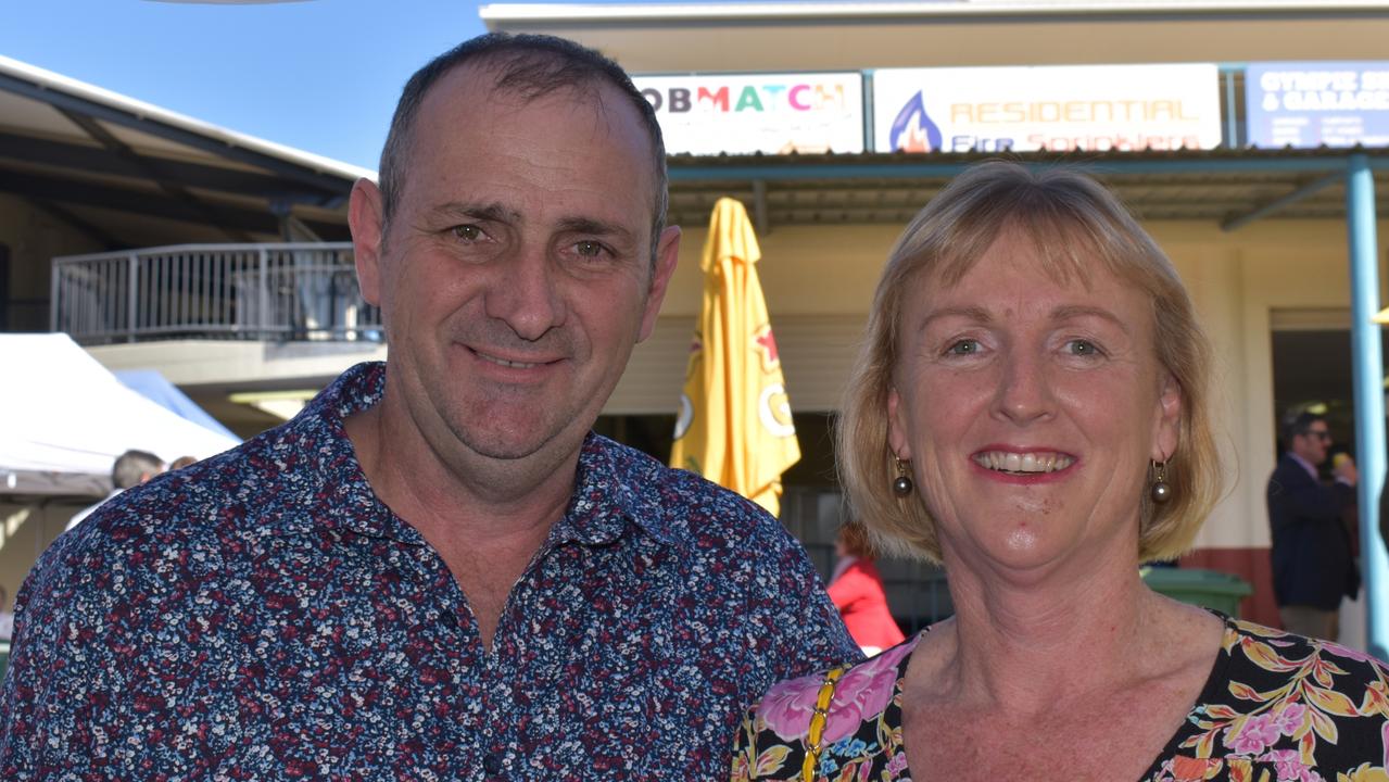 David and Tanya Downing at the 2022 Gympie RSL Club Cup race day.