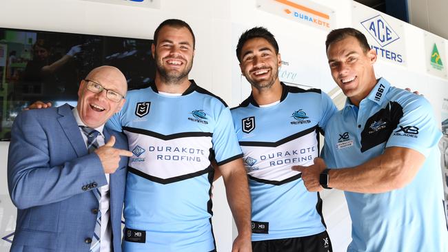 The move comes just days before Cronulla secured a major sponsor. Picture: Tracey Nearmy