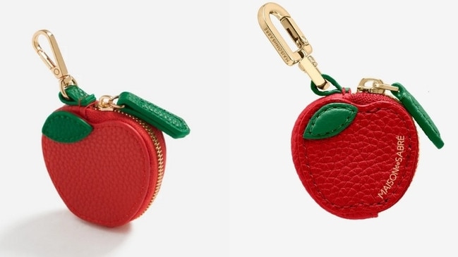 Sydney brand Maison de Sabre has accused fashion chain Sportsgirl of copying (left) one of their distinctive designs, the Sabremoji Fruit Charms (right).