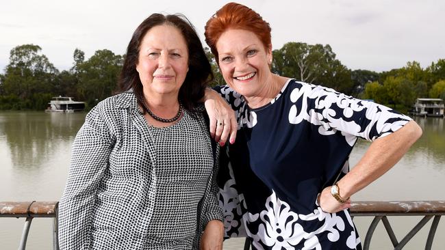 One Nation SA leader Jennifer Game with national leader Pauline Hanson in Berri. Picture: Tricia Watkinson