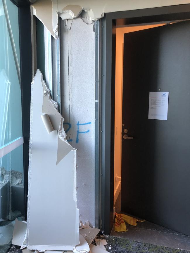 Damage to the Opal Tower building.