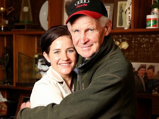 Michelle with her dad, Paddy at home. Picture: Tim Carrafa