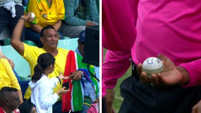 Fan hilariously gifts ball back with signature!