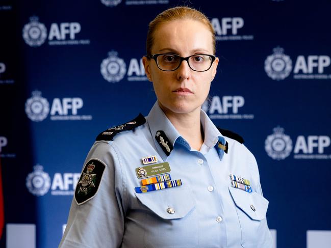 Australian Federal Police Commander Hilda Sirec says the biggest priority for 2025 is protecting the community from harm. Picture: Richard Walker