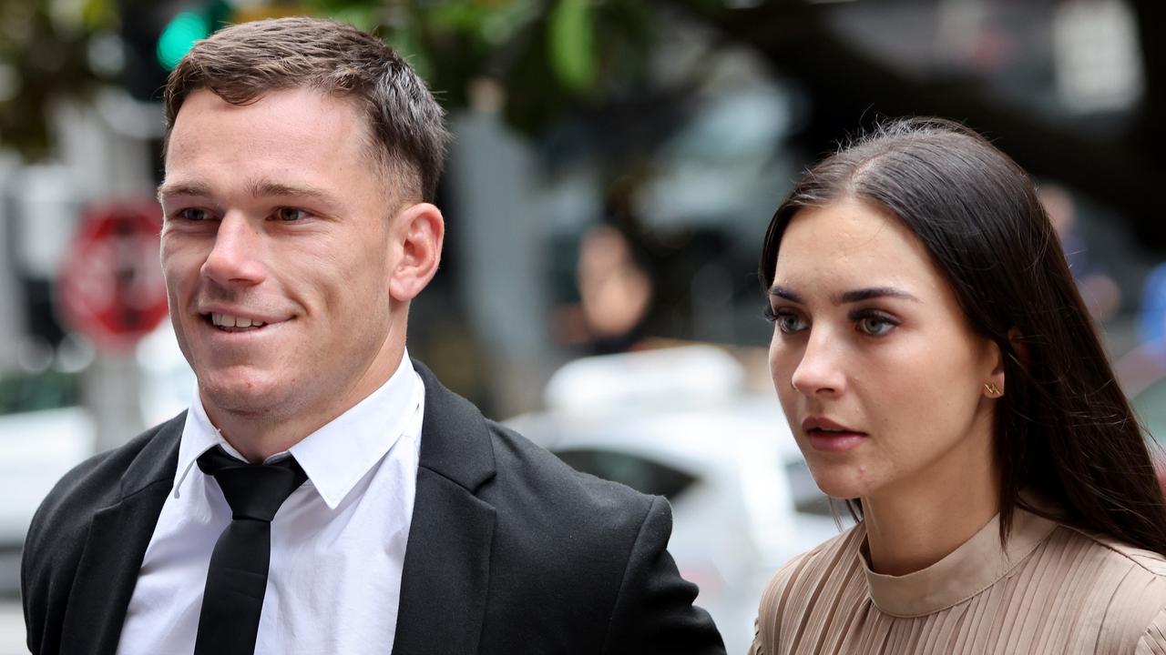 NRL player Tom Starling with his girlfriend Chelsea Balzan. Picture: NCA NewsWire / Damian Shaw