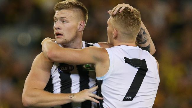 Jordan de Goey’s loyalty to Collingwood has set the tone at the club. Picture: Michael Klein