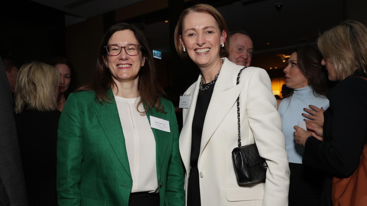 ASX MD Helen Lofthouse and Telstra CEO Vicky Brady. Picture: Jane Dempster