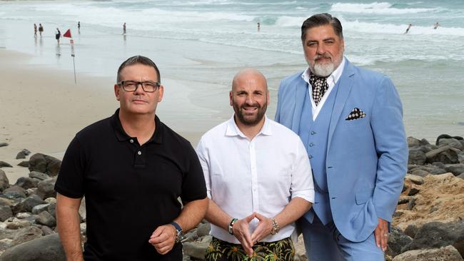 MasterChef 2019, judges Gary Mehigan, George Calombaris and Matt Preston at the Gold Coast.