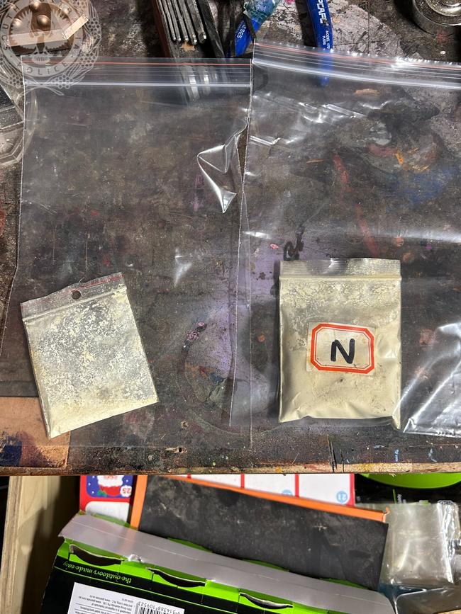 Police on Thursday, July 18, raided a Brompton home and seized 198g of nitazenes, 200 Xanax tablets, 98 suboxone strips, and Valium, diazepam and oxycodone tablets. Picture: SA Police