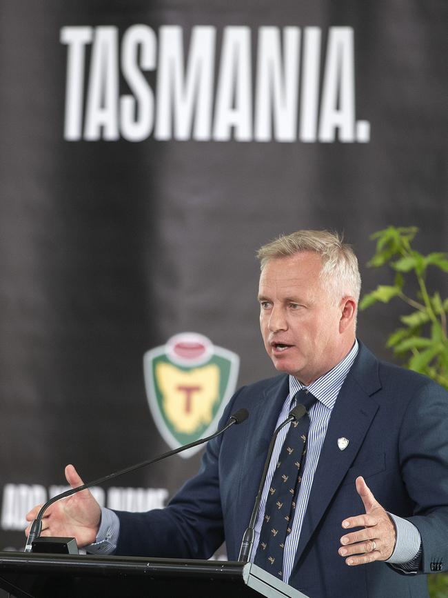 Tasmanian Premier Jeremy Rockliff during the TICT luncheon at Hobart. Picture Chris Kidd