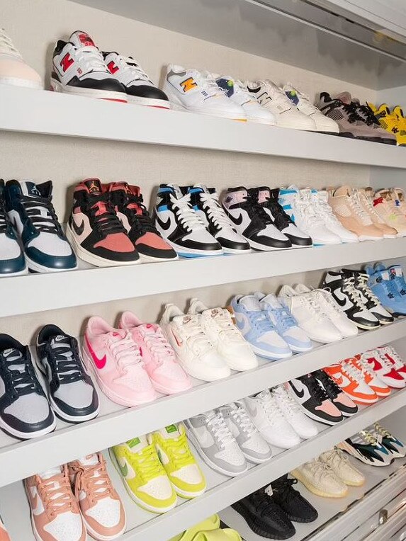 The 42-year-old has an entire wall of ‘hype’ sneakers. Picture: Instagram/RoxyJacenko