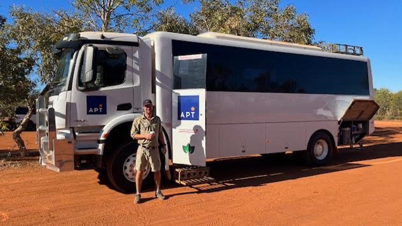 <h2><b>Glamping by truck </b></h2><p><span>I developed a love-hate relationship with the big bus, our home on-the-road for two weeks. Loved the fact it can traverse a metre of water, absorb just about anything the dusty, corrugated Gibb River Road threw at it, and that it provided hot tea and iced water all day. The TV screen showcased a head-on camera to put passengers in the driver&rsquo;s seat but also provided for a screening of the movie, </span><i><span>Australia, </span></i><span>filmed largely around the Kimberley&rsquo;s El Questro station and Cockburn Ranges. The tyranny of distance required one 10-hour day on the road, so even that movie was a welcome distraction. </span></p>