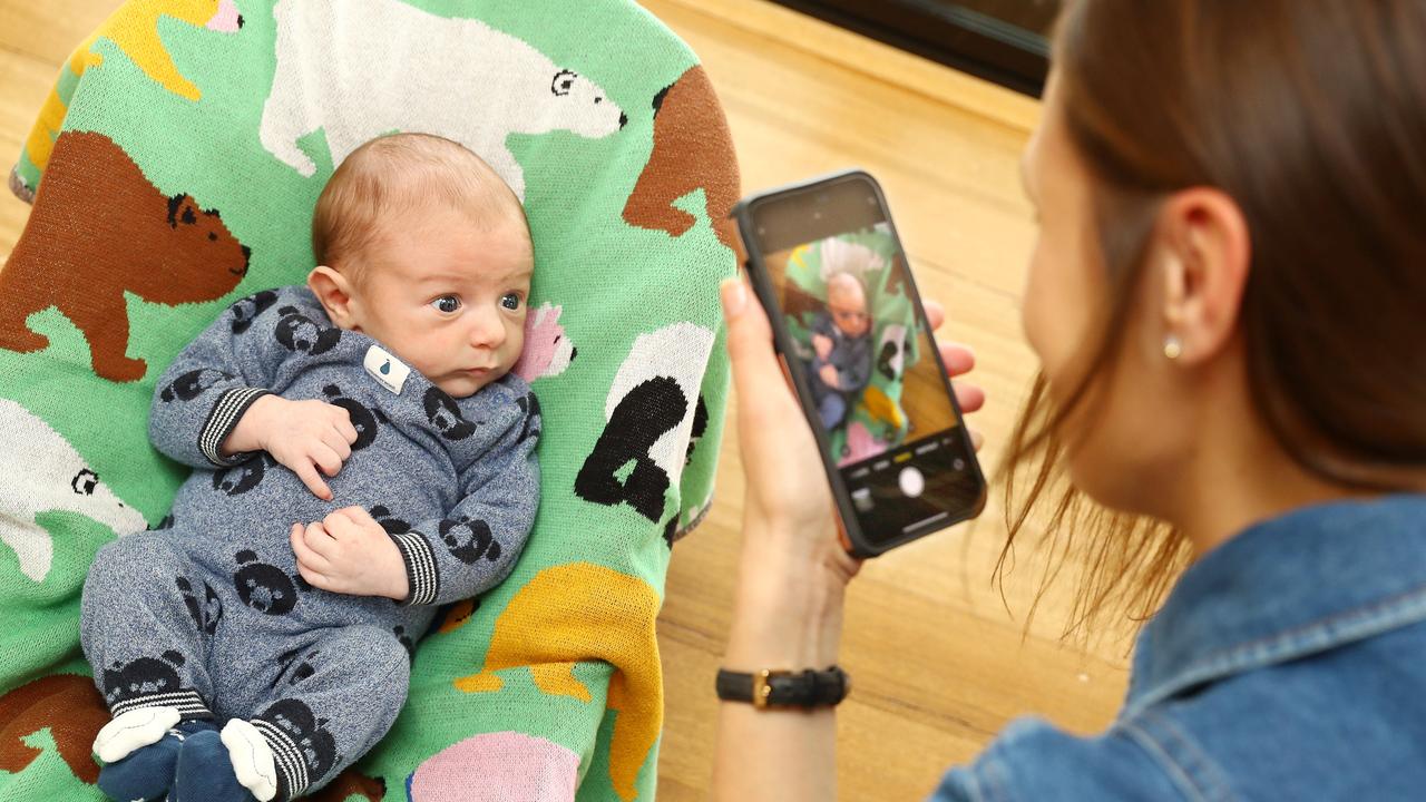 Charlie Nagorcka poses for a photo taken by mum Olivia ahead of the Geelong Advertiser’s cutest baby competition. Picture: Alison Wynd