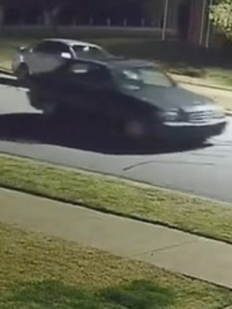 The vehicle appears to a black Mercedes, without number plates. Picture: Victoria Police