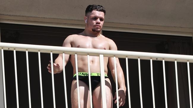 James Roberts has been in quarantine at the Novotel on the Gold Coast. Picture: Nigel Hallett