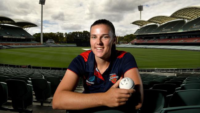 South Australian allrounder Tahlia McGrath has been awarded a contract in Cricket Australia’s list for 2020-21. Picture: Tricia Watkinson