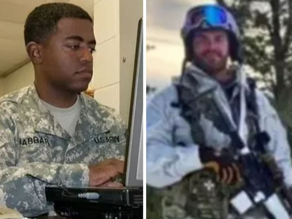 Shamsud-Din Bahar Jabbar (left) and Matthew Livelsberger (right) served at the same US army base.