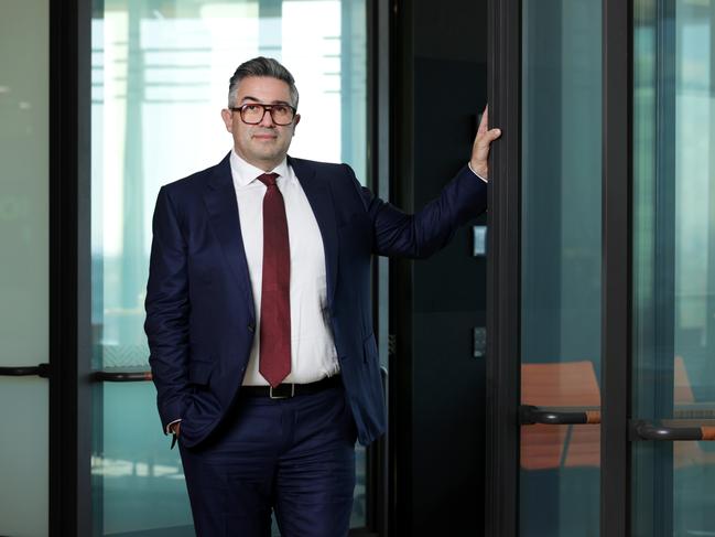 Lendlease CEO Tony Lombardo announced a major restructuring of its operations offshore back to Australia after its shares plummeted. Jane Dempster/The Australian.
