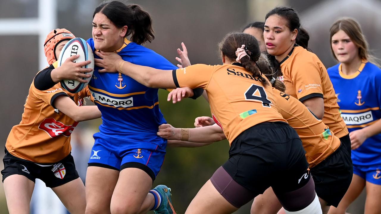 City barging through the Country defence in the Under 16s.