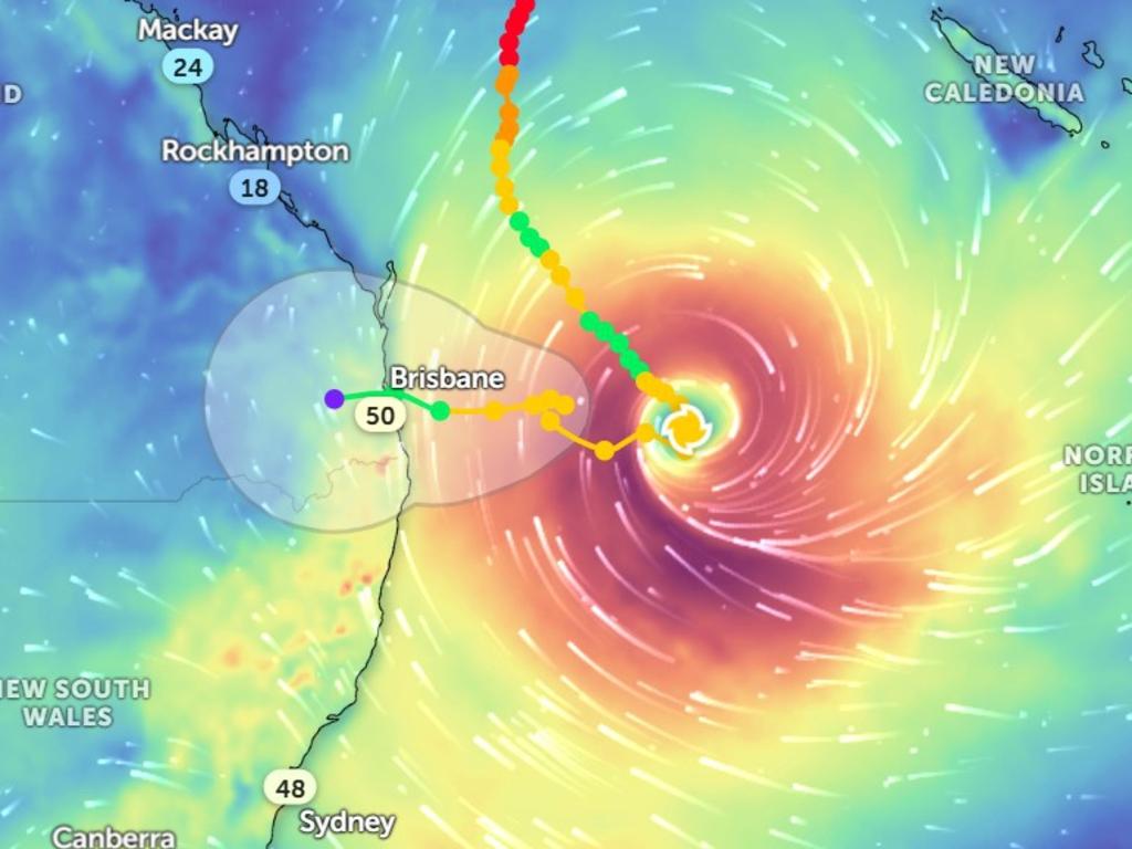 Cyclone Alfred is expected to maintain its category 2 intensity as it approaches the coast. Picture: Supplied.