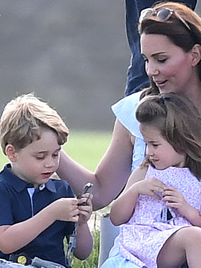 The Duchess of Cambridge, Prince George and Princess Charlotte. Picture: James Whatling/Mega