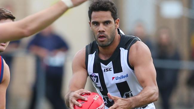 Daniel Wells played for Collingwood’s VFL side on Saturday. Picture: David Crosling