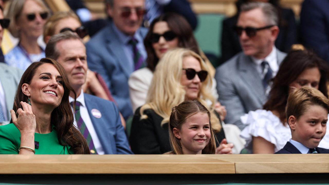 The royals appeared transfixed by the spectacle on court. Picture: AFP